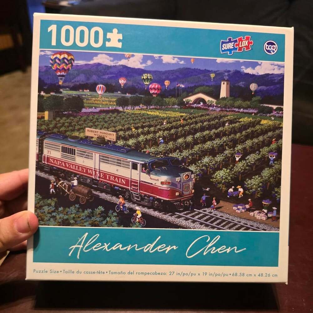 Sure-Lox Alexander Chen Napa Valley Wine Train 1000-Piece Puzzle